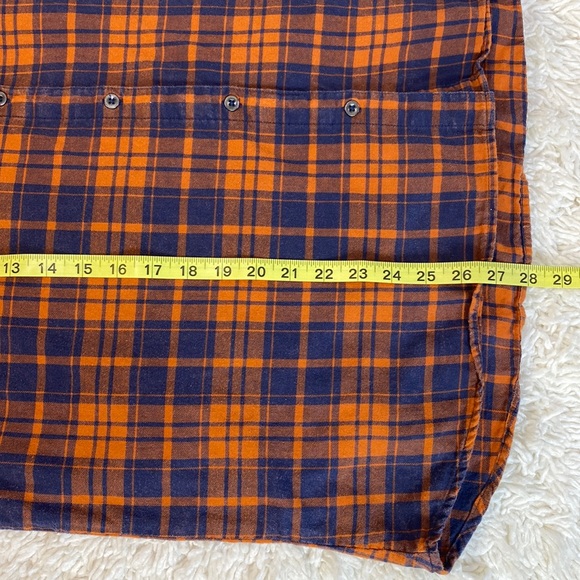 Canyon Guide Outfitters, Orange & Navy Blue Long Sleeve Flannel, Women's XXL - Picture 5 of 9
